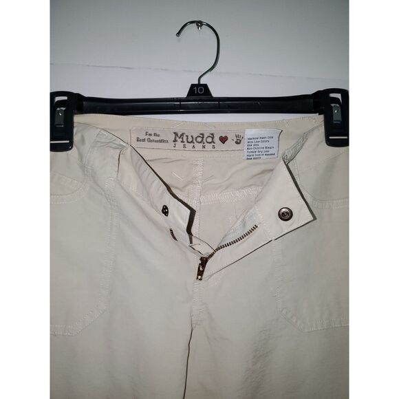 Mudd Jeans Women's Light Weight Khaki Boho Cargo Adventure Drawstring Size 3 - Picture 6 of 12